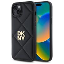 DKNY Quilted Stack Logo dėklas, skirtas iPhone 15 Plus, juodas