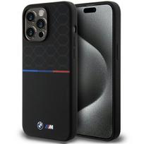 BMW Silicone Pattern MagSafe dėklas skirtas iPhone 15 Pro Max, juodas