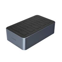 Orico 6656C3-C 5 skyrių doko stotis 2.5"/3.5" SATA HDD/SSD su neprisijungusio klonavimo funkcija, pilka