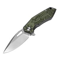 M-TAC Type 12 Scandinavian sulankstomas peilis, juodas / alyvuogių, 8,5 cm geležte
