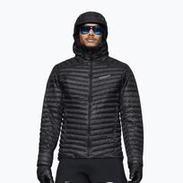 Vyriška pūsta striukė Norrona Trollveggen Down800 Super Light Hood Caviar Black