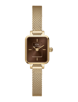 Daniel Wellington - Quadro Mini 15.4X18.2 Evergold G Amber - Analoginis laikrodis - Aukso
