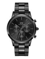 Daniel Wellington - Iconic Chronograph 42 Link B Onyx - Analoginis laikrodis - Juoda