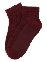 SUI AVA - Sofie Ankle Socks - Futbolo kojinės iki kulkšnių - Burgundiška splava
