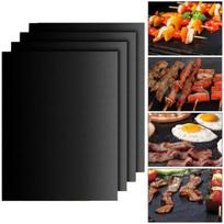 GrillPapa 2in1 Perfect Anti-Stick Grill & Oven Tefloninis grilio kilimėlis 40x33cm (4 vnt.) Juoda