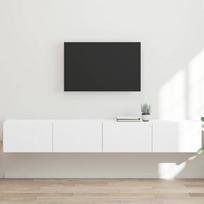 TV sieninė spintelė 2 pcs Balta 98 x 31 x 29,5 cm