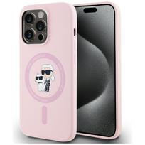 Karl Lagerfeld Silicone KC Body Ring MagSafe dėklas telefonui iPhone 14 Pro Max, rožinis