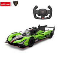 Rastar Lamborghini SC63 LMDH RC radijo bangomis valdomas automobilis 1:14, juodas/žalias
