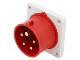 Connector: AC supply 3-phase | socket | male | 16A | 400VAC | IEC 60309
