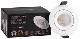 LED lubų šviestuvas 8W Dali reguliuojamas nuo šilto iki šalto 520lm IP44 38° CRI>90 PF>0,9 (įtrauktas vidinis maitinimo šaltinis) RAL9003