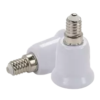 Lempos laikiklio adapteris E14-E27, baltas