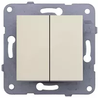 Light Switch Karre 2 Gang Cream