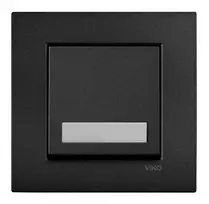 Novella-Trenda Black Illuminated Labeled Buzzer Switch