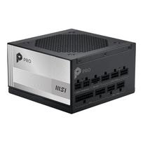 MSI PRO A1000PL PCIE5 EU Black Embossed Cable 1000W Full-Modular Platinum ENFR Color Box Wooden Pallet 84M