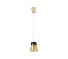 BRILAGI - LED liustra R GLASS 1xE27/60W/230V Ø 15,5 cm smėlio/dūminė smėlio spalvos/juoda