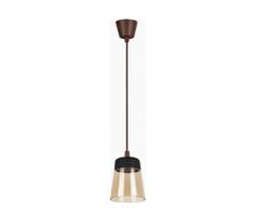 BRILAGI - LED liustra R GLASS 1xE27/60W/230V skersmuo 15,5 cm ruda/dūminė smėlinė/juoda