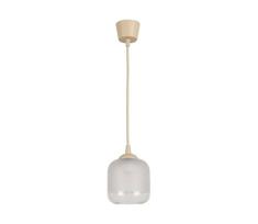 BRILAGI - LED pakabinamas šviestuvas ant laido RETRO GLASS 1xE27/60W/230V skersmuo 14 cm smėlinė/balta