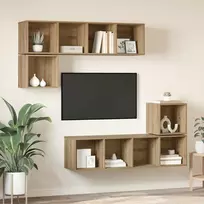 TV staliukas TV spintelių komplektas 4 vnt. Amatininkų ąžuolas