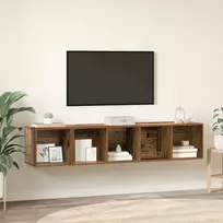 TV staliukas TV spintelės komplektas 2 vnt. Senovinis medis Apdirbta mediena