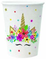 Vienkartiniai puodeliai Paw Decor Collection Unicorn Party, 250 ml, 8 vnt.