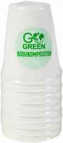 Vienkartiniai puodeliai Go Green, 250 ml, Ø 8 cm, 15 cm, 10 vnt.
