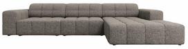 Kampinė sofa Cosmopolitan Design Chicago Haga 16, pilka sp., dešininė, 167 x 294 cm x 78 cm