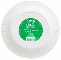 Vienkartinės lėkštės Go Green Kraft, Ø 15 cm, 20 vnt.