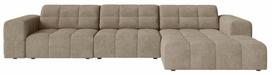 Kampinė sofa Cosmopolitan Design Chicago Eden 4, tamsaus smėlio spalva, dešininė, 167 x 294 cm x 78 cm