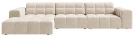 Kampinė sofa Cosmopolitan Design Chicago Bluvel 22, šviesiai smėlinė, kairinė, 167 x 294 cm x 78 cm