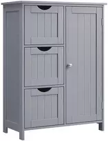 Songmics Vonios kambario spintelė su 3 stalčiais ir durelėmis 30x60x81 cm