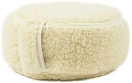 Merino vilnos meditacijos pagalvėlė, užpildyta grikiais, ergonominė atrama, 30 cm x 15 cm, terapinė pagalvė, sėdėjimui