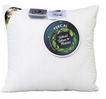 Antialerginė pagalvė 70x80 cm, balta dygsniuota, švelnus perkelis, 100% ekologiška medvilnė, 1000g užpildas, hipoalerginė miego pagalvė, minkšta patalynė