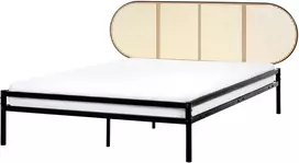 Beliani Technorattano lova BOULIN 140 x 200 cm, juoda