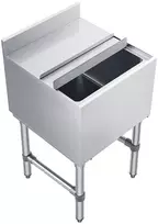 VEVOR Komercinė ledo dėžė 46,7 l, nerūd. plieno