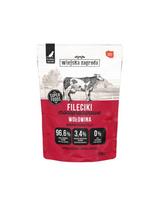 WIEJSKA ZAGRODA „Monoproteinowa Fileciki“ jautiena, 12 x 280 g – šlapias šunų maistas