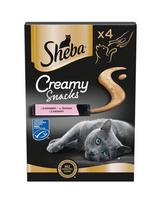 SHEBA Creamy Snacks kreminis kačių skanėstas su lašiša, 44 x 12 g