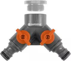 Gardena – dvikryptis vožtuvas – 26,5 mm (G 3/4 colio) ir 21 mm (G 1/2 colio) sriegis – su adapteriu