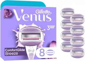 Venus – „ComfortGlide Breeze“ skutimosi peiliukai – violetiniai/balti – 8 vnt.