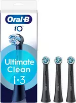 Dantų šepetėlis „Oral B iO“ serijos „Ultimate Clean“ keičiamos dantų šepetėlio galvutės – juodos – 3 vnt.