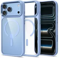 Tech-Protect Magmat Magsafe CC dėklas, skirtas iPhone 17 Pro Max / 18 Pro Max - permatomas šviesiai mėlynas