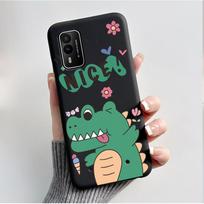 Spausduotas telefono dėklas Nokia XR21 Coque Capa Minkšto silikono juodas korpusas Mielas gėlių animacinis dėklas Fundas Nokia XR21 black