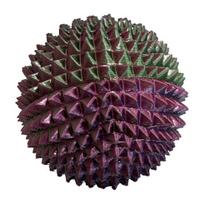 3D Printed Spiky Massage Ball Stress Relief Spiked Massager Roller Plantar Fasciitis Physical Therapy Hand Relief Tools black