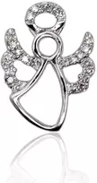 Auksinis pakabukas su brangakmeniais. Metalas: Baltas Auksas. Praba: 585°. Akmuo: Briliantai - 0.72 g. - 14 mm. - Briliantai (0,058Ct)