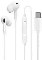 Ausinės Sinox į ausis įkišamos hovedtelefoner med USB-C og mikrofon. Hvid