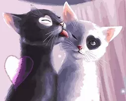 SuperColor Tapyba Pagal Skaičius: „Žaismingos katės“ 40x50 cm