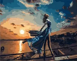 SuperColor Tapyba Pagal Skaičius: „Saulėlydžio elegancija“ 40x50 cm