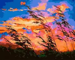 SuperColor Tapyba Pagal Skaičius: „Vėjuotas saulėlydis“ 40x50 cm