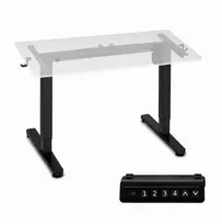 Elektrinis stalo rėmas, reguliuojamas aukštis 72-118 cm, stalviršiui iki 160 cm, juodas ModernHome