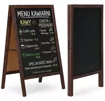 Reklaminis A formos stovas 83×50 cm, dvipusė kreidinė lenta, ModernHome