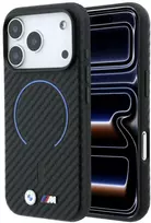 Dėklas BMW M Carbon Printed Ring MagSafe Case for iPhone 17 Pro / 18 Pro - Juoda